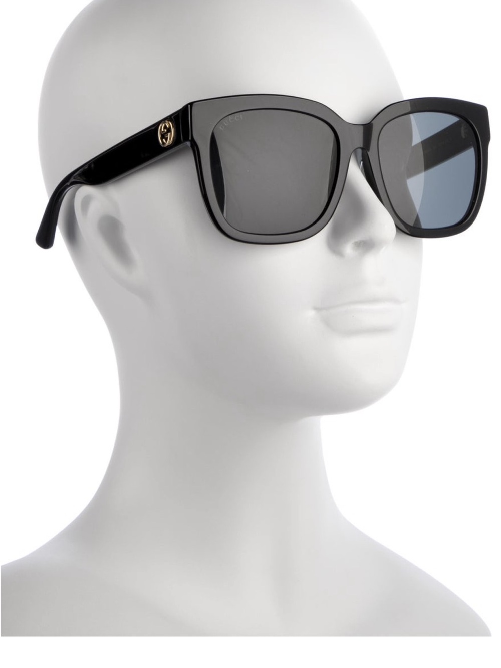 Gucci Black Square Women's Sunglasses with Dark Lenses